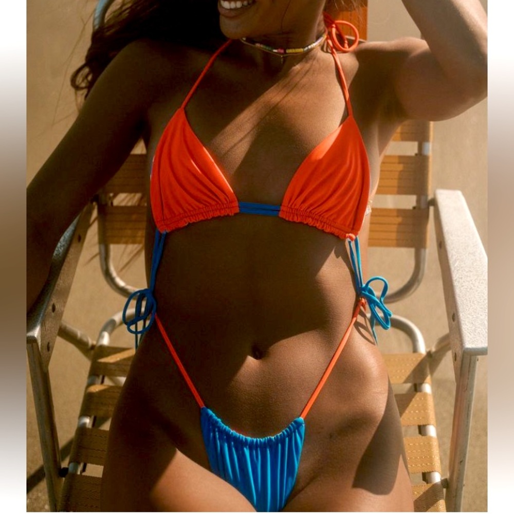 MAAJI Fire Ocean Set - Rio String Bikini Top & Khloe Cheeky Thong Bottom M/L